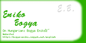 eniko bogya business card